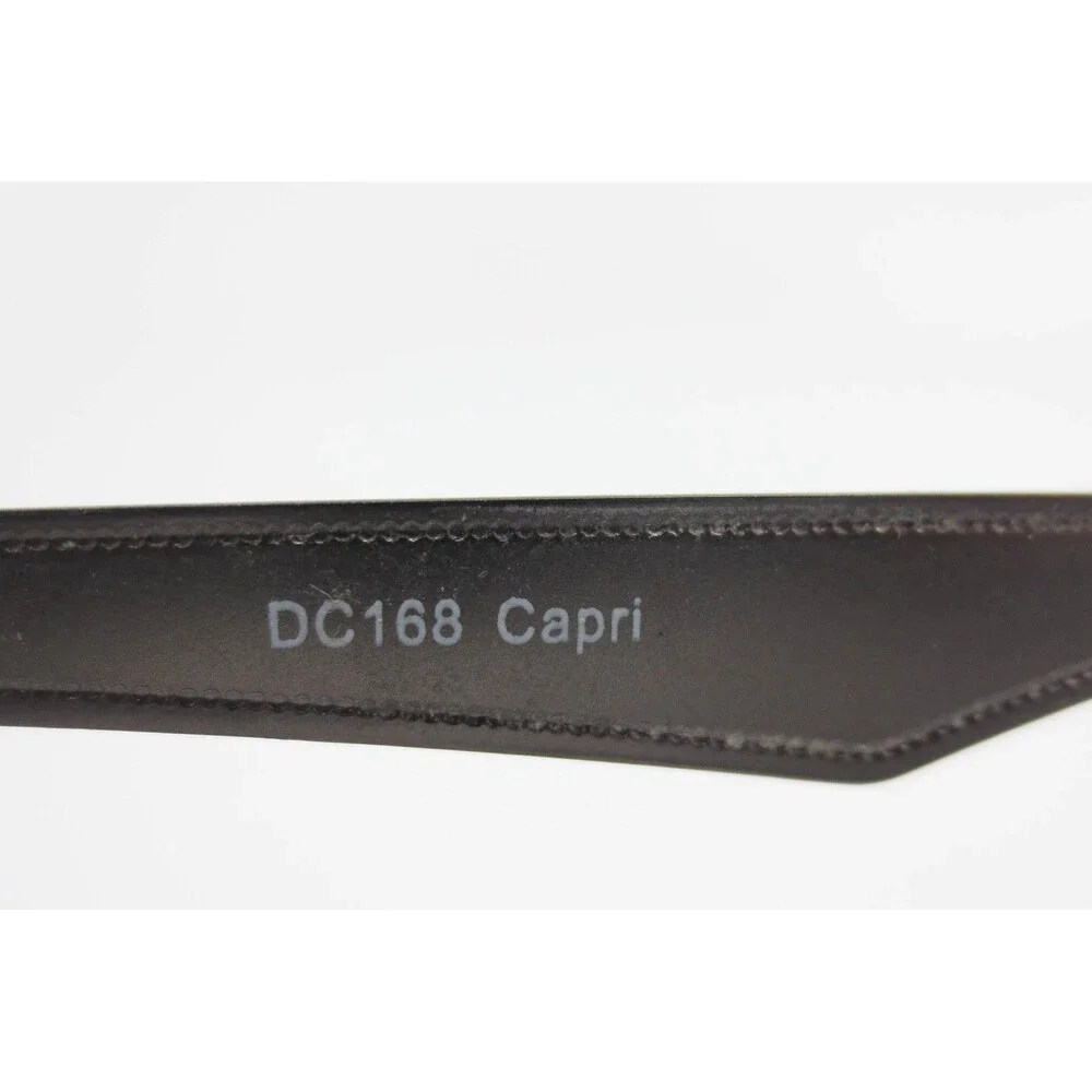 Capri DC168 Eyeglasses Matte Black Round Browline Frames 50-20-140 Eyewear